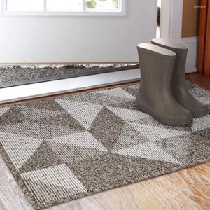 Carpets Nordic Geometric Polypropylene Household Dust Removal Mat Door Mats Outdoor Wear-resistant And Non-slip Area Rugs Kitchen