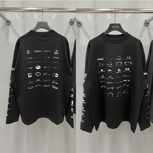 23SS Kadın Desginer Erkek Moda Pamuklu Kapşonlu Yeni Klasik Arşivler Logolar Hoodi Baskı Kar Tanesi Gevşek Sweatshirt kapüşonlu