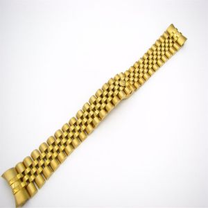 20 mm 316l stal nierdzewna Jubilee Srebrny Złoty Gold Wrist Watch Bransoletka Bransoletka Solidna śruba Zakrzywione End3084