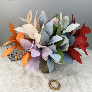 Decorative Flowers Artificial Plants Fake Pomelo Leaves Flower Arrangement Accessories Wedding Home Decoration