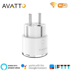 Smart Power Plugs AVATTO SMART PLUG EU 16A/10A Remote Control WiFi Socket med Power Monitor Work med Tuya App Home Alexa IFTTT HKD230727