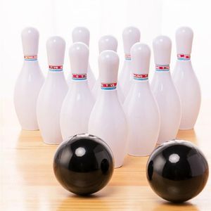 Balls White Plastic Bowling Play Set Indoor Outdoor Games Parent Children Interactive Toy Home Game For School 230726