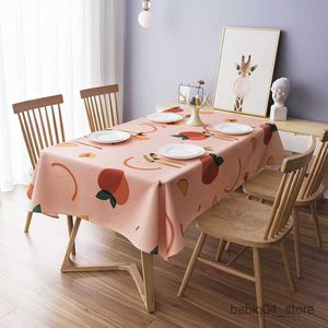 Table Cloth Modern Fruit Printing Waterproof Table Tablecloth Party Decoration Rectangular Coffee TablesCover Anti-stain R230727