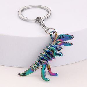 Creative Dinosaur Skeleton Keychain Chic Animal Bones Keyring For Women Man Bag Charm Car Key Ring Child Halloween Toy Gifts