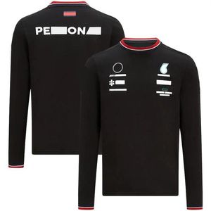 2021 Yeni Yarış Takımı F1 Yarış Takımı Uzun kollu Yuvarlak Boyun T-Shirt Polyester Hızlı Kurucu Özelleştirilebilir Yaz Erkek ve Kadınlar294W
