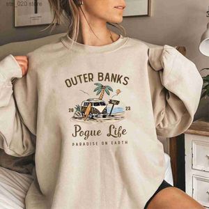 Kadın Hoodies Sweatshirts Dış Bankalar Pogue Life Sweatshirt Retro OBX HOODIE CENCLIDE Earth Pullover Kadın Sweatshirts JJ Maybank Hoodies Vintage Top T230727