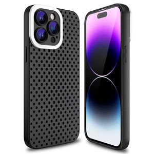 Heat Dissipation Phone Cases Hollow Designer Back Cover Flexible TPU Protector for iPhone 15 14 13 12 11 pro max X Xs XR 7 7P 8 8plus