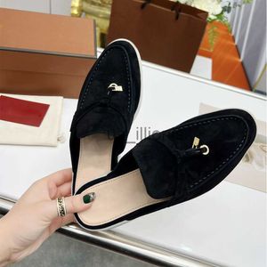 Dress Shoes Top Quality Loro Shoes for Women 2022 Autumn Flat Bottom Lock Tassel Fashion Comfortable Loafers Single Casual Women's Shoes J230727