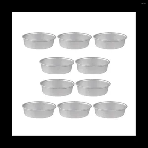 Pişirme Kalıpları 10 PCS Mini Oval Yumurta Şekli Alüminyum Alaşım Metal Peynir Pan Kek Kalıp Ekmek Kalıp Tart Tutucu Puding Jelly Tin