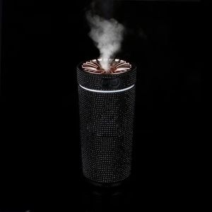 Umidificadores de carro portáteis 300 ml USB Ultrasonic Dazzle Cup Aroma Difusor Cool Mist Maker Purificador de ar com luzes românticas