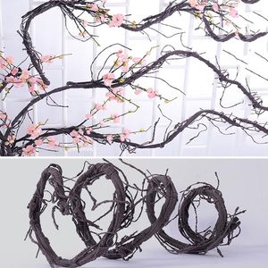 Fiori decorativi 300 cm Artificiale Falso Fogliame Pianta Flessibile Fiore Viti Real Touch Rami Liana Wall Hanging Rattan Wedding