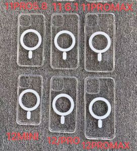 Ultra Clear Magnetic Circle Magsafing Hülle für iPhone 15 14 13 12 11 Pro Max Mini Magnetic Deckung MacSafe -Fälle