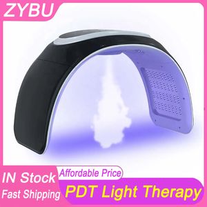 PDT Led Light Therapy Machine New 7 Colors Photon Máscara Facial Spray Hidratante Acne Tratamento Face Rejuvenescimento Da Pele Remoção De Rugas