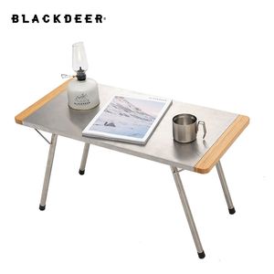 Camp Furniture Bamboo stainless steel Folding Table Portable with Carry Bag BBQ Stable Frame for Outdoor Camping 230726