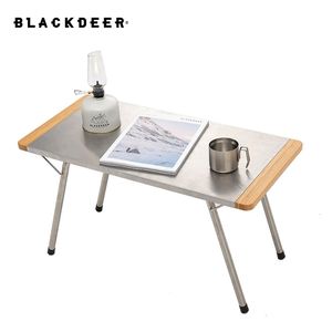 Móveis de acampamento mesa dobrável de aço inoxidável de bambu portátil com bolsa de transporte para churrasco estrutura estável para acampamento ao ar livre 230726