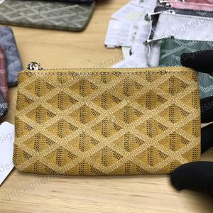 2023 Nya designerkortshållare Purses Canvas Soft Leather Gy Mini Wallet Coin Purse Men Women Dragkedja Key Pouch Bag Travel Documents Pass Credit Card Holder Holder