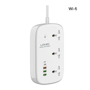 Inteligentne wtyczki zasilania Wi -Fi Smart Power Pasek z 3 AC Gniazdkiem 3 USB Port Us Pas Pas Pas Pasek 2500 W 2M Przeciążenie Ochrona Multi Wtyczka HKD230727