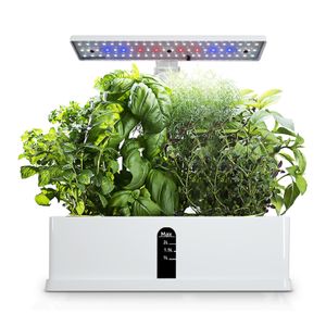 Kitler bahçe hidroponik büyüyen sistem kapalı bitki bahçe kiti otomatik zamanlama LED büyüme ışıkları ev saksıları için akıllı su pompası
