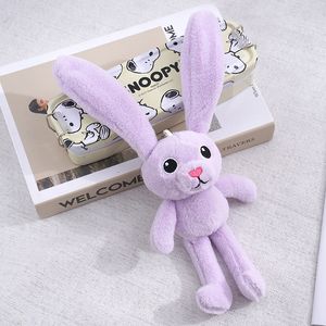 Stuffed toy pendant trinket Pull rabbit key chain Doll rabbit doll bag schoolbag pendant