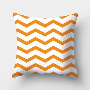 Almofada/decoração personalizável laranja padrão geométrico capa de almofada decorativa capa de almofada lance sofá capa decorativa