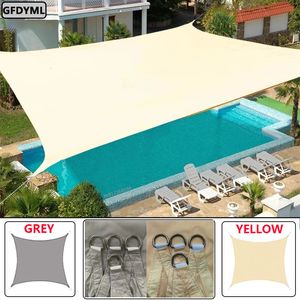 Tents and Shelters 3x5m3x6m4x5m Waterproof Sunshade 300D Shade Protection Sail Awning Camping Cloth Large Outdoor Canopy Garden Yard 230726