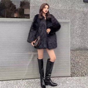 Women's Fur Autumn And Winter Top Fashion Artificial Mink Coat 2023 Luxury Thick Warm S - 2XL