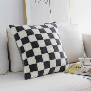 Cushion/Decorative 1PC Rectangle Cover Comfort Soft Case Simple Plaid Printed cases Bedding For Bed Living Room Home Textile