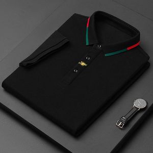 High-end varumärke Paul Short-Sleeved T-shirt Men Bee Polo Shirt 100% Cotton Lapel Business Korean Summer Embroidery Men's Clothing