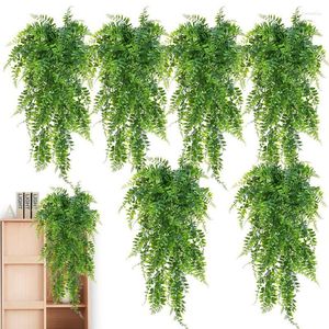 Flores decorativas falsa videira planta verde artificial porta pendurado guirlanda parede hera decoração de jardim casa festa de casamento diy grinalda folha