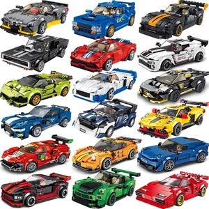 Bloklar Hız Yarışı Spor Aracı Araba Süper Otomobil Yapım Blokları Set Kit Tuğlalar Klasik MOC Model Oyuncaklar 230726