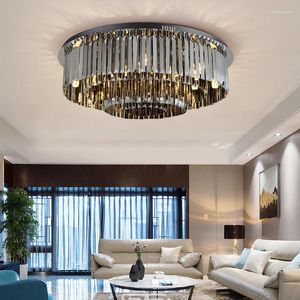 Luzes de teto 2023 luz moderna quarto de luxo lampara colgantes de techo sala de estar lustre decoração de casa led lustre de cristal