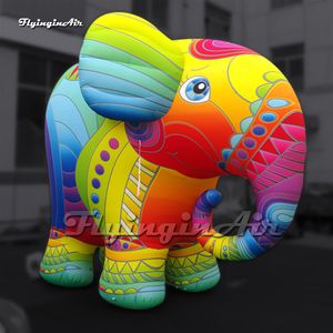 Фантастический большой красочный надувной баллон с слоном милый воздух взорвать мультипликационные талисманы для животных для шоу событий