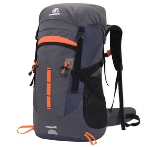Açık çantalar dağcılık çantası erkek 50l su geçirmez ve nefes alabilen sırt çantası gece yansıma yürüyüş kamp 230726