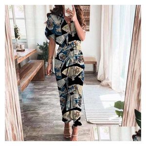 Grundläggande casual klänningar sommar mode kvinnor klänning party elegant robe femme sexiga damer långa vestidos roupas femininas maxi kvinna clo dhpxi 657