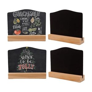 Dekorativa objekt Figurer 4 PCS Mini Chalkboard Signs For Chalk Sign Food Labels Message Board Party Restaurant Wedding 230727