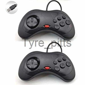 Spelkontroller Joysticks Ruitroliker 2st/Set USB Classic Controller Joy Pad för Saturn Style PC Mac Black X0727