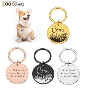 Medagliette identificative per animali Medaglia Collare per cani personalizzato con targhetta Cat Ciondolo collare per gattino anti-smarrimento Cani Incisione Accessori fai da te L230620