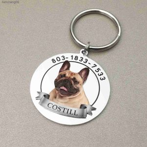 Custom Dog Photo Tag Dog Id Tag Tag Cat name Tag с изображением персонализированного приворотка фото подвесной бир