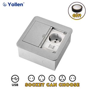 Smart Power Plugs Smart EUR RJ45 USB HDMI 2feet Opiton All Metal Panel Golv Socket Table Can Installera Kitchen Workshop Universal 130modell HKD230727