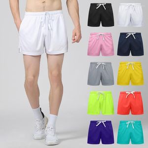 Shorts masculino verão praia esporte masculino casual conforto respirável absorção calças masculinas sólidas all-match streetwear para homem