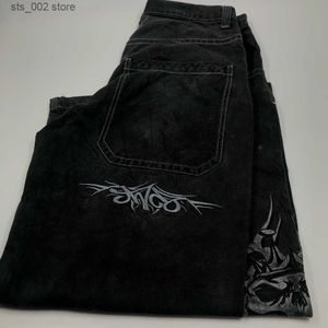 Herren Jeans Y2k Jeans Damen Streetwear Hip Hop Totenkopf Grafik bestickt Gothic Vintage Baggy Jeans 2023 neue Harajuku Mode Goth Hose T230727
