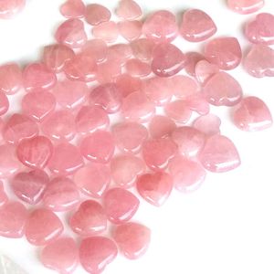 New Natural Rose Quartz Heart Shaped Pink Crystal Carved Palm Love Healing Gemstone Lover Gife Stone Crystal Heart Gems
