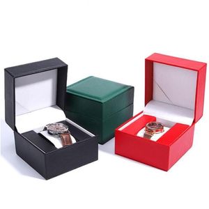 Verpackungsboxen PU-Lederuhr Geschenkbox Schmuck Armband Aufbewahrungskoffer mit abnehmbarem Kissen Armbanduhr Display Drop Delivery Office SC Otqnj