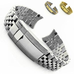 20mm Intermediate Polishig Solid Stainless Steel Watch Band Strap Curved End Bracelet for Submariner GMT Greenwich331M