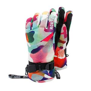 Ski Gloves Winter Mittens for Skiing Boy Girl Waterproof Children Snow Golves Heated Warm Kids Mountain Mitten Outdoor Sport Teenager Glove HKD230727