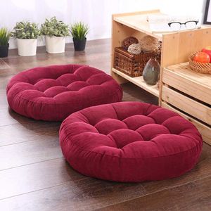 Poduszka/dekoracyjne 1PCS zagęszcza okrągłe futon Hassock Sieść Poduszka Tatami Mattress Pouf Bedding Siedzą wystrój domu