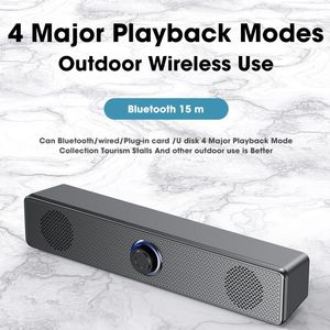 Högtalare hemmabioljudsystem Bluetooth -högtalare 4D Surround SoundBar Computer Högtalare för TV -låda Subwoofer Desktop Audio Mini Ny