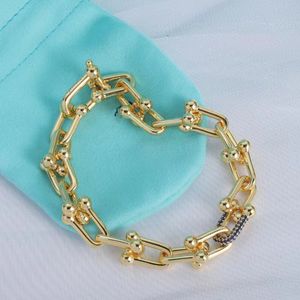 デザイナーティファニズムブレスレットファッションダイヤモンドUSHAPED HORESHOE CLASP LUXURY BRACELET 316Lチタンスチールデザイナーブレスレットジュエリー付きジュエリー