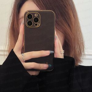 Luxurys çiçek mektubu telefon kasası tam deri koruma iPhone 14 13 12 11 Pro Max Deri Arka Vücut Koruma Kapağı Handy Lady Girl