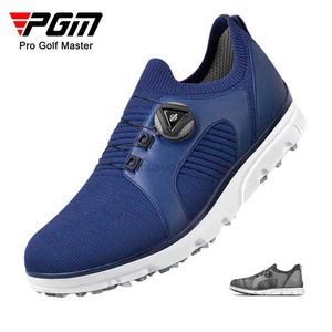 Andra golfprodukter PGM Nya golfskor Herrens flygnät Sneakers Knob Sneakers Lace Golf Men's Shoes HKD230727